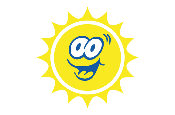 Symbol einer Sonne für Sommer